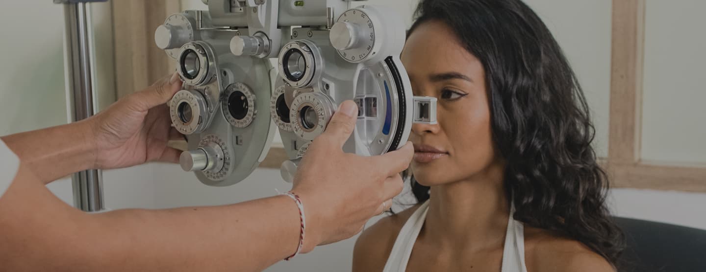 Eye testing at Bali Top Optical
