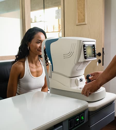 Eye health check step 1